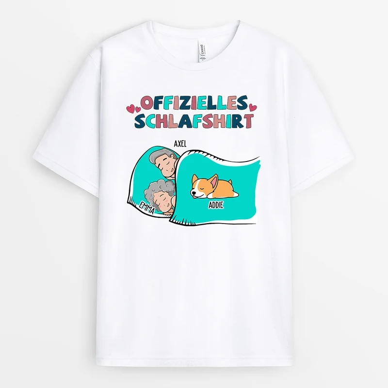 Offizielles Schlafshirt - Personalisierte Geschenke | T-Shirt für Paare/Pärchen Valentinstag