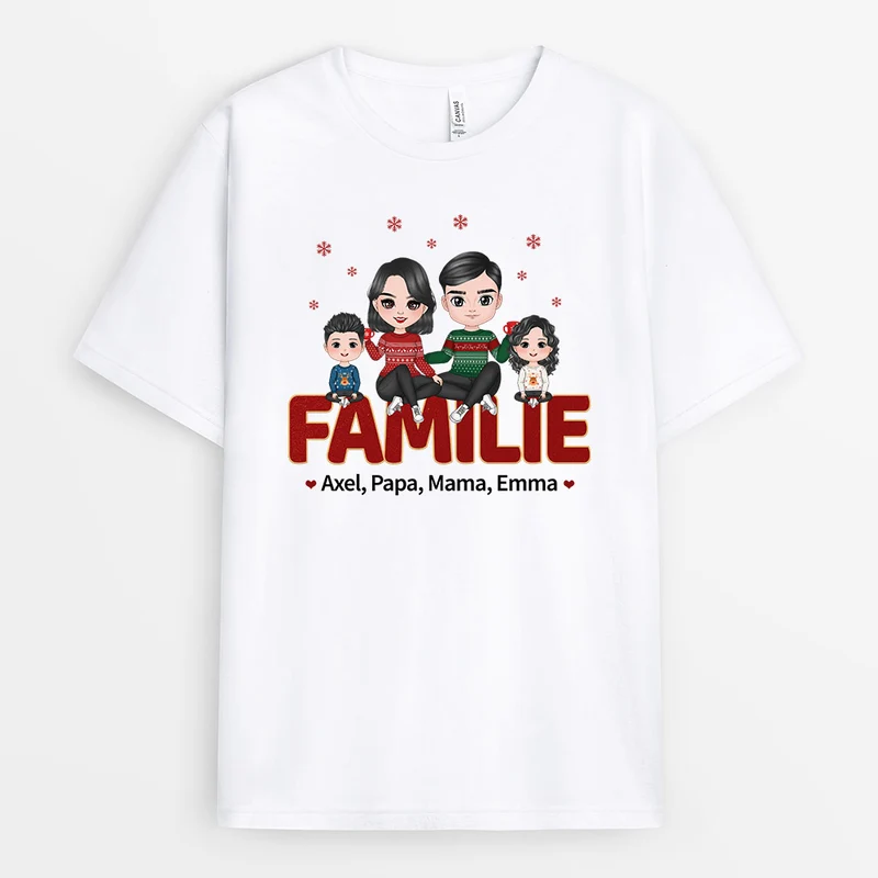 Die Familie - Personalisierte Geschenke | T-Shirt für Familie Weihnachten