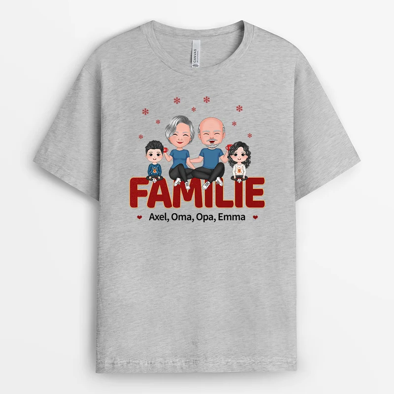 Die Familie - Personalisierte Geschenke | T-Shirt für Familie Weihnachten