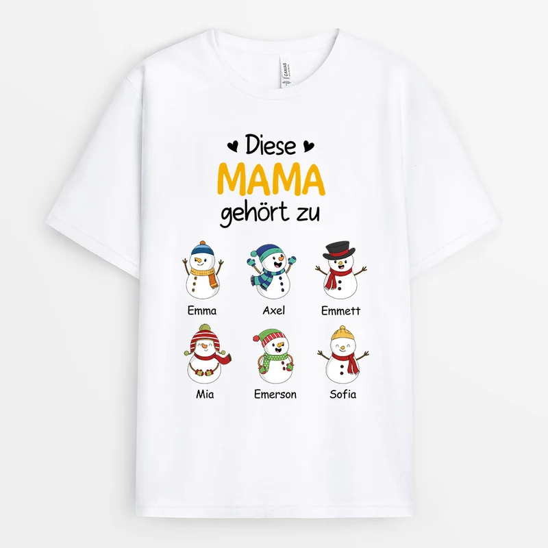 Diese Oma Gehört Zu - Personalisierte Geschenke | T-Shirt für Mama/Oma Weihnachten