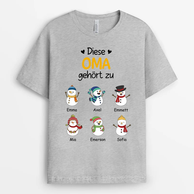 Diese Oma Gehört Zu - Personalisierte Geschenke | T-Shirt für Mama/Oma Weihnachten