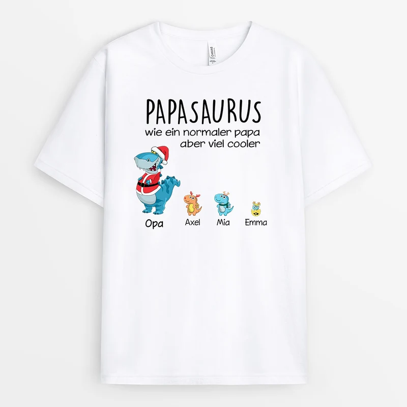 Opasaurus, Papasaurus - Personalisierte Geschenke | T-Shirt für Opa/Papa