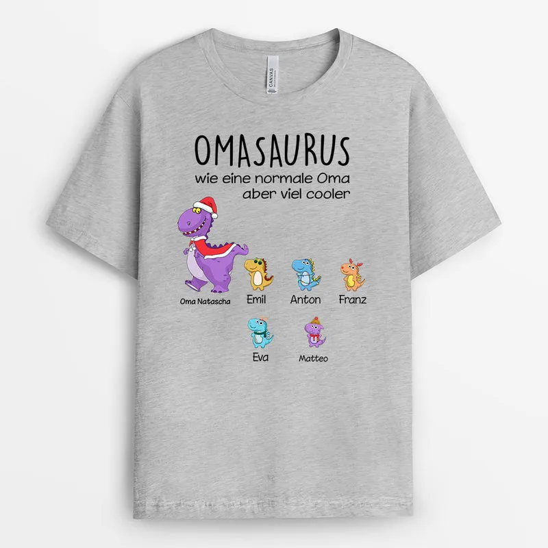 Omasaurus, Mamasaurus - Personalisierte Geschenke | T-Shirt für Oma/Mama
