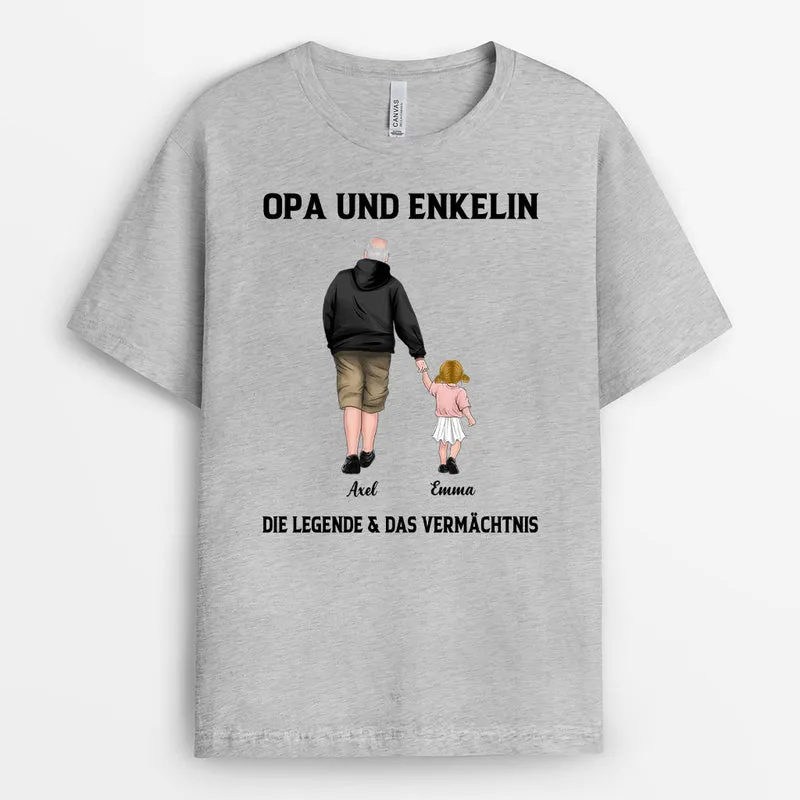 Opa Papa Enkel - Personalisierte Geschenke | T-Shirt für Opa/Papa