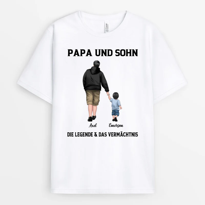 Opa Papa Enkel - Personalisierte Geschenke | T-Shirt für Opa/Papa