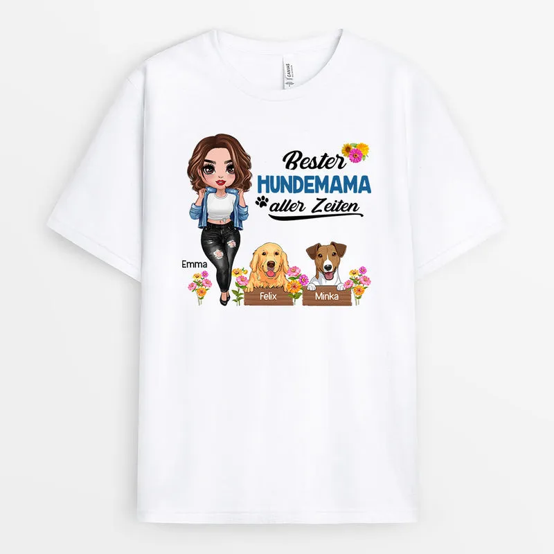 Rocke Dieses Hundemama Leben - Personalisierte Geschenke | T-Shirt für Hundeliebhaber