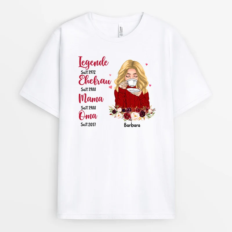 Legende, Ehefrau, Mama, Oma - Personalisierte Geschenke | T-Shirt für Oma/Mama