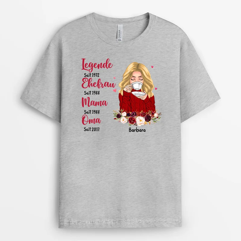 Legende, Ehefrau, Mama, Oma - Personalisierte Geschenke | T-Shirt für Oma/Mama