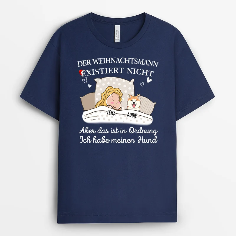 Personalisiertes Weihnachts - Personalisierte Geschenke | T-Shirt für Hundeliebhaber