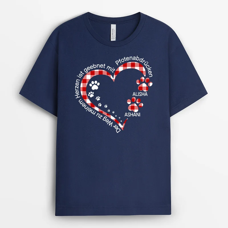 Der Weg zu meinem Herzen - Personalisierte Geschenke | T-Shirt für Hundeliebhaber