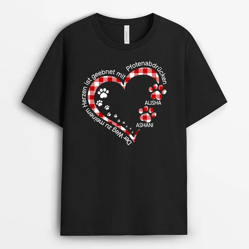 Der Weg zu meinem Herzen - Personalisierte Geschenke | T-Shirt für Hundeliebhaber